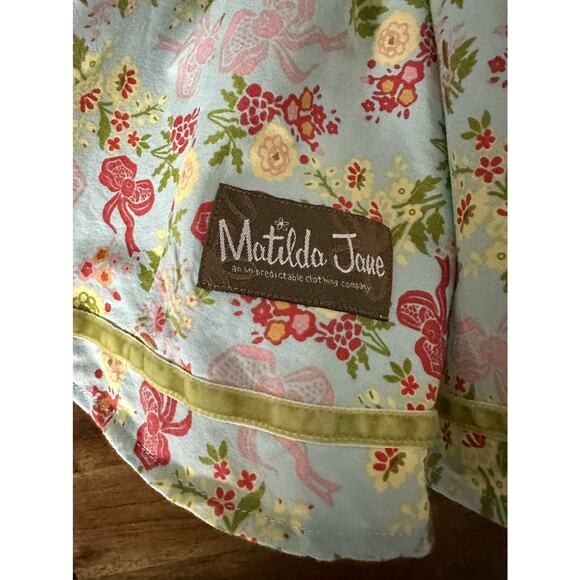 Matilda Jane Vintage Serendipity Blue Brown Floral Bowie Roundabout Halter Top 6 - Picture 5 of 10